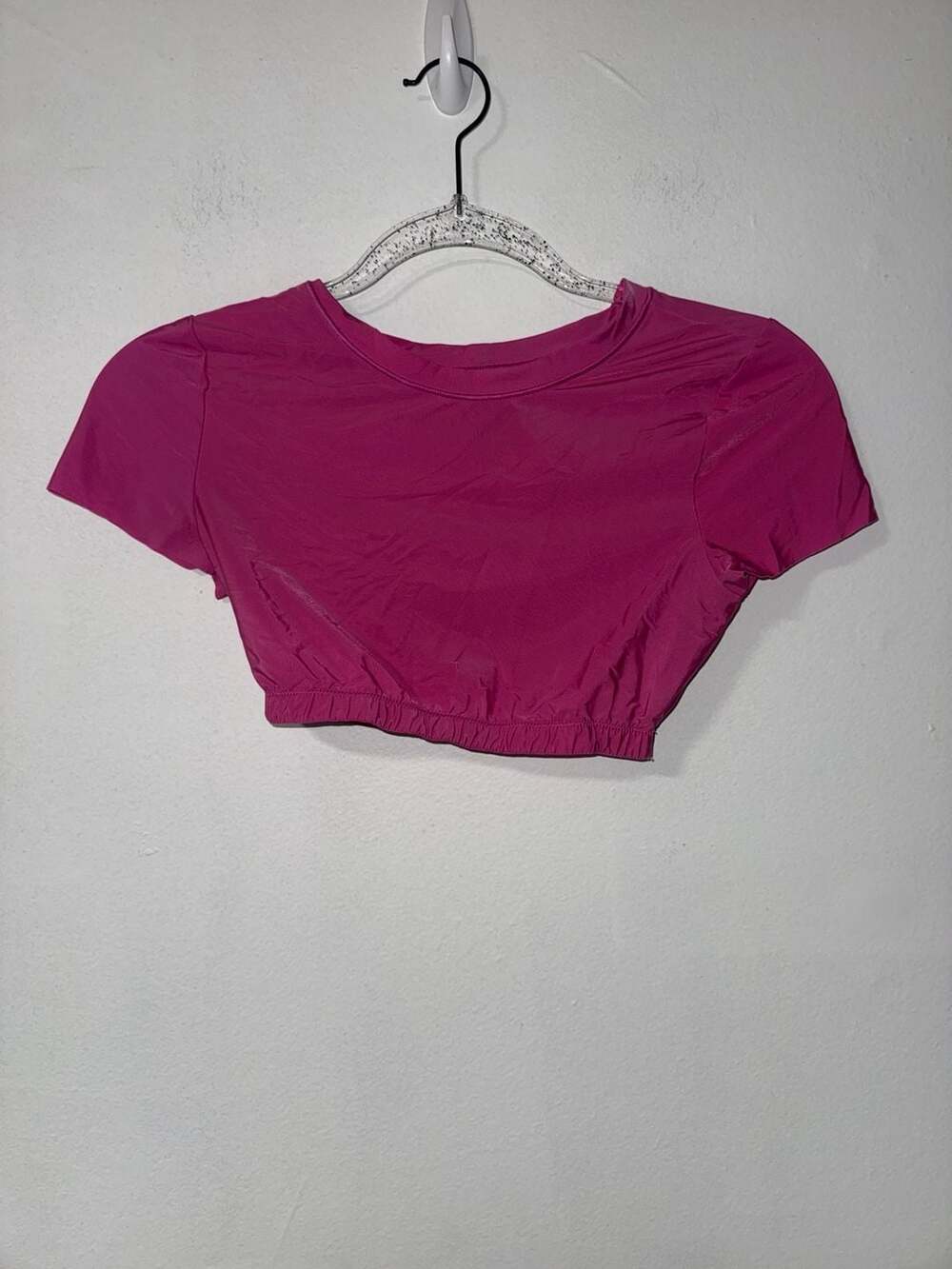 Smoothez by Aerie Pink Cropped Short Sleeve T-Shirt